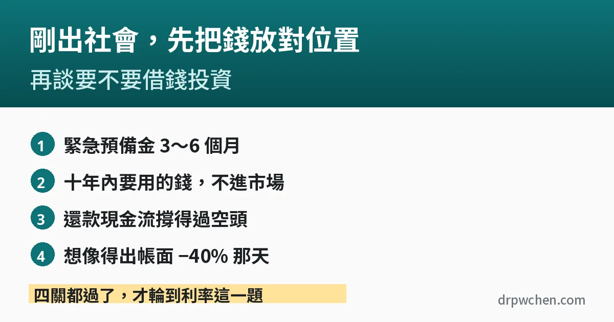 剛出社會，先把錢放對位置，再談要不要借
