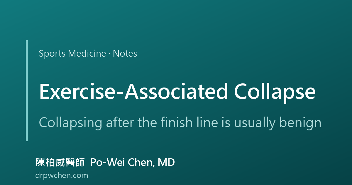 Exercise-associated collapse notes cover