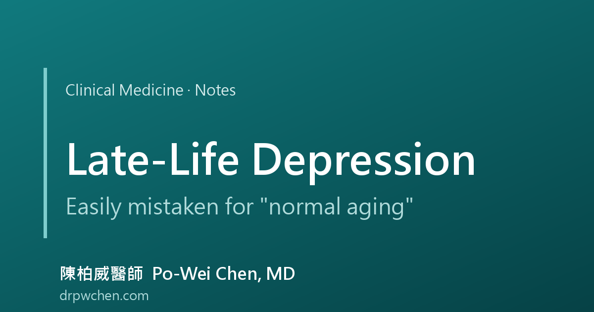 Late-life depression notes cover