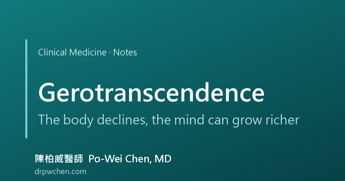 Gerotranscendence notes cover
